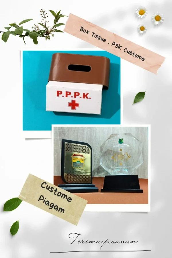 Box Tissue, P3K, Custom Piagam