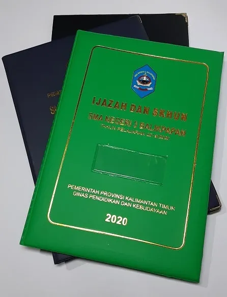 Cover map ijazah custom premium dengan logo sekolah